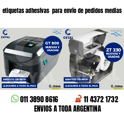 etiquetas adhesivas  para envío de pedidos medias