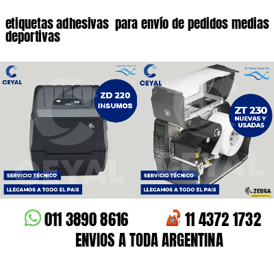 etiquetas adhesivas  para envío de pedidos medias deportivas