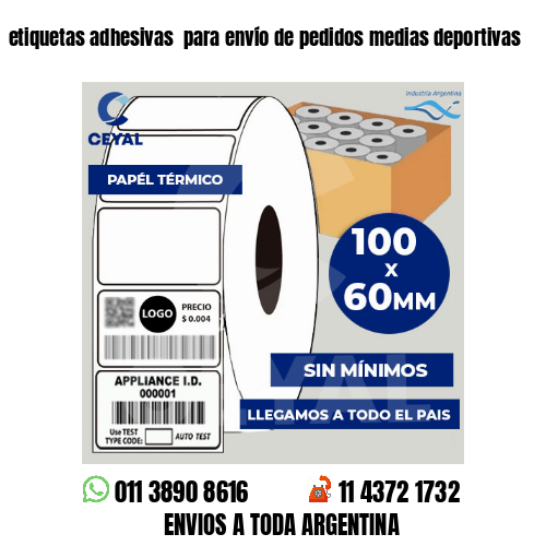 etiquetas adhesivas  para envío de pedidos medias deportivas