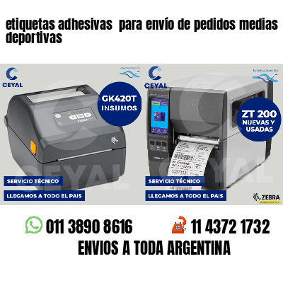 etiquetas adhesivas  para envío de pedidos medias deportivas