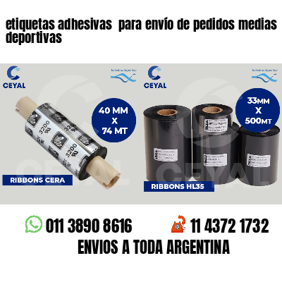 etiquetas adhesivas  para envío de pedidos medias deportivas