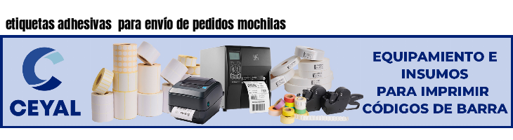etiquetas adhesivas para envío de pedidos mochilas