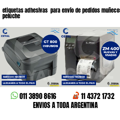 etiquetas adhesivas  para envío de pedidos muñecos peluche