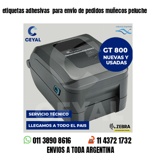 etiquetas adhesivas  para envío de pedidos muñecos peluche