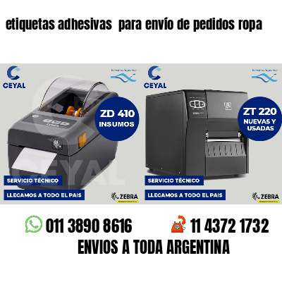 etiquetas adhesivas  para envío de pedidos ropa