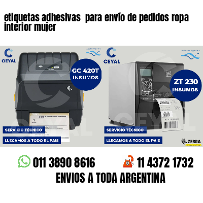 etiquetas adhesivas para envío de pedidos ropa interior mujer