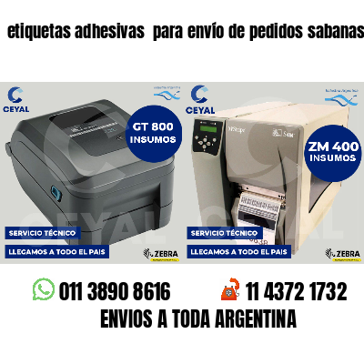 etiquetas adhesivas  para envío de pedidos sabanas