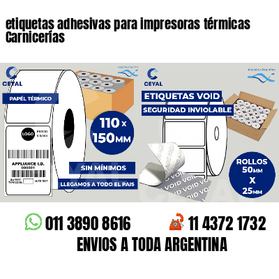 etiquetas adhesivas para impresoras térmicas Carnicerías