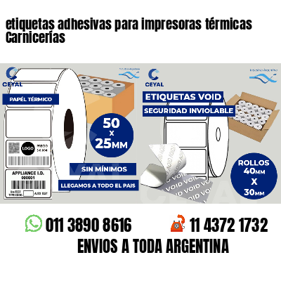 etiquetas adhesivas para impresoras térmicas Carnicerías