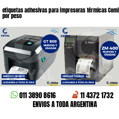 etiquetas adhesivas para impresoras térmicas Comidas por peso