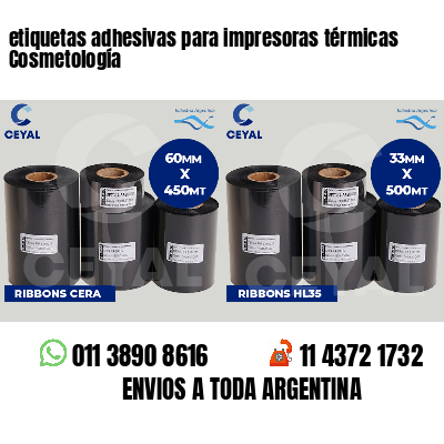 etiquetas adhesivas para impresoras térmicas Cosmetología
