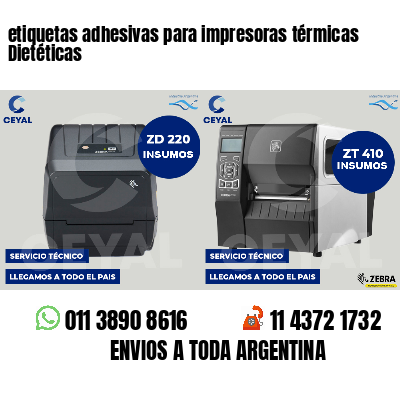 etiquetas adhesivas para impresoras térmicas Dietéticas