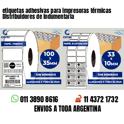 etiquetas adhesivas para impresoras térmicas Distribuidores de indumentaria