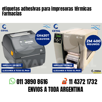 etiquetas adhesivas para impresoras térmicas Farmacias