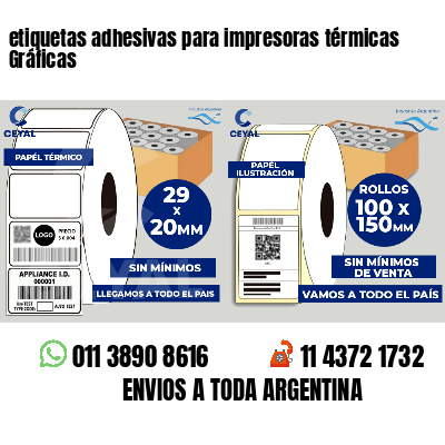 etiquetas adhesivas para impresoras térmicas Gráficas