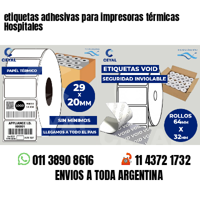 etiquetas adhesivas para impresoras térmicas Hospitales