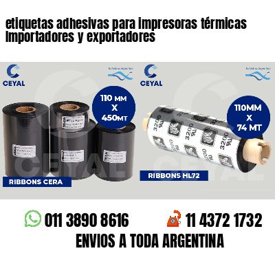etiquetas adhesivas para impresoras térmicas Importadores y exportadores