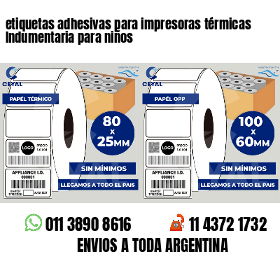 etiquetas adhesivas para impresoras térmicas Indumentaria para niños