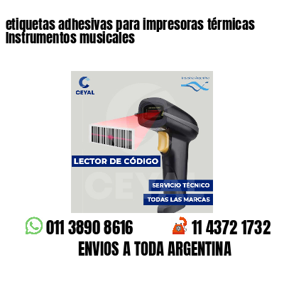 etiquetas adhesivas para impresoras térmicas Instrumentos musicales