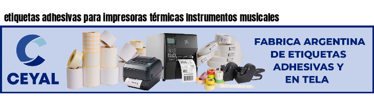 etiquetas adhesivas para impresoras térmicas Instrumentos musicales
