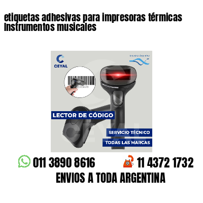 etiquetas adhesivas para impresoras térmicas Instrumentos musicales