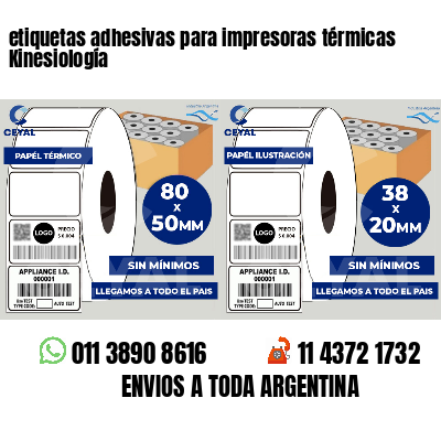etiquetas adhesivas para impresoras térmicas Kinesiología