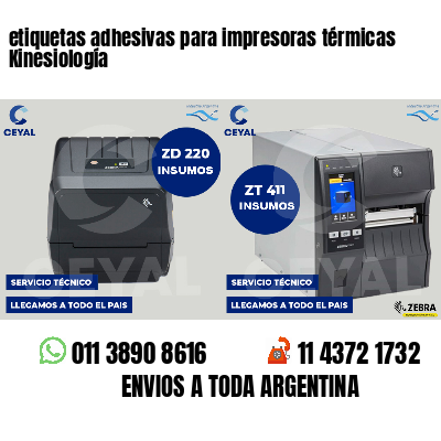 etiquetas adhesivas para impresoras térmicas Kinesiología