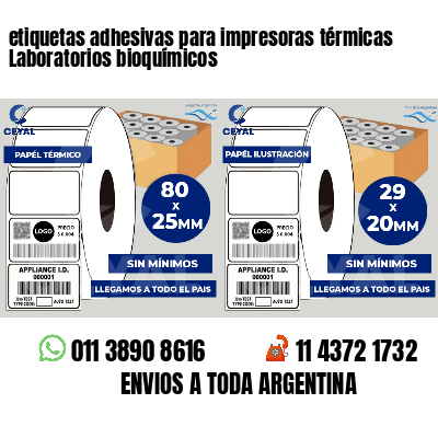 etiquetas adhesivas para impresoras térmicas Laboratorios bioquímicos