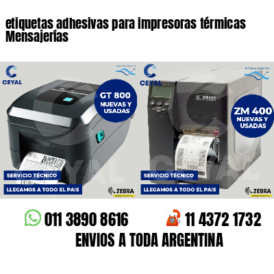 etiquetas adhesivas para impresoras térmicas Mensajerías