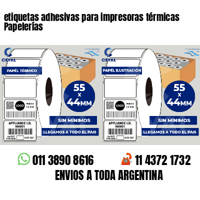 etiquetas adhesivas para impresoras térmicas Papelerías