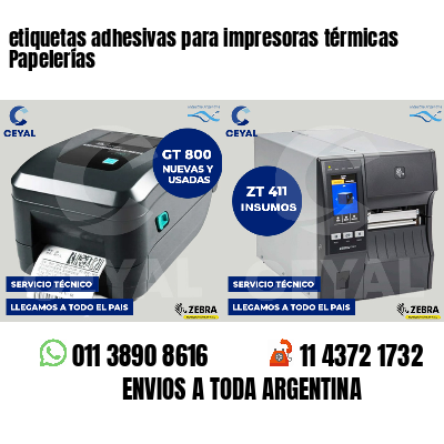 etiquetas adhesivas para impresoras térmicas Papelerías