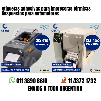 etiquetas adhesivas para impresoras térmicas Respuestos para automotores