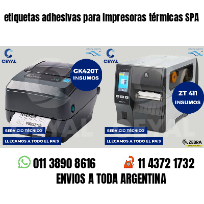etiquetas adhesivas para impresoras térmicas SPA