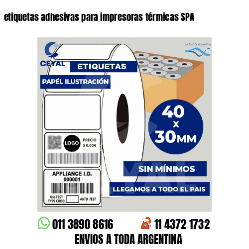 etiquetas adhesivas para impresoras térmicas SPA