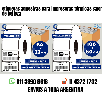 etiquetas adhesivas para impresoras térmicas Salones de belleza
