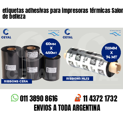 etiquetas adhesivas para impresoras térmicas Salones de belleza