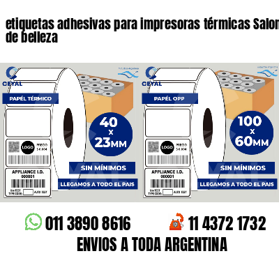 etiquetas adhesivas para impresoras térmicas Salones de belleza
