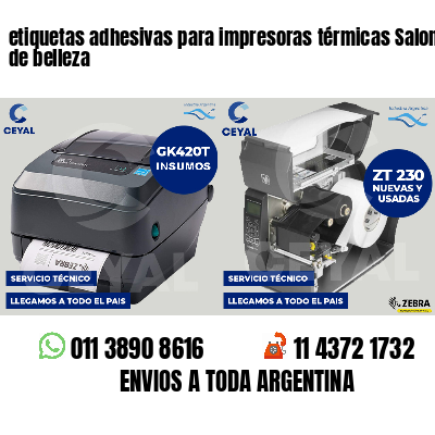 etiquetas adhesivas para impresoras térmicas Salones de belleza