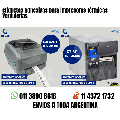 etiquetas adhesivas para impresoras térmicas Verdulerías