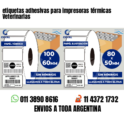etiquetas adhesivas para impresoras térmicas Veterinarias