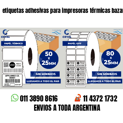 etiquetas adhesivas para impresoras térmicas bazar