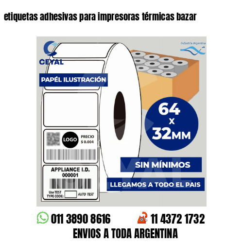etiquetas adhesivas para impresoras térmicas bazar