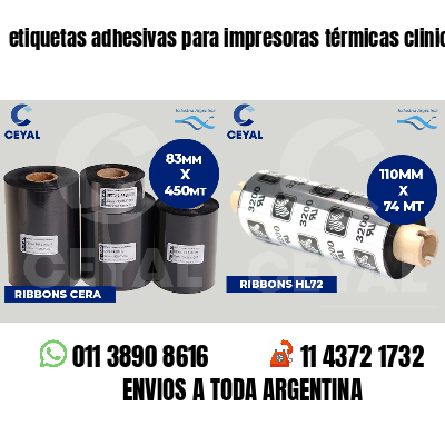 etiquetas adhesivas para impresoras térmicas clinicas