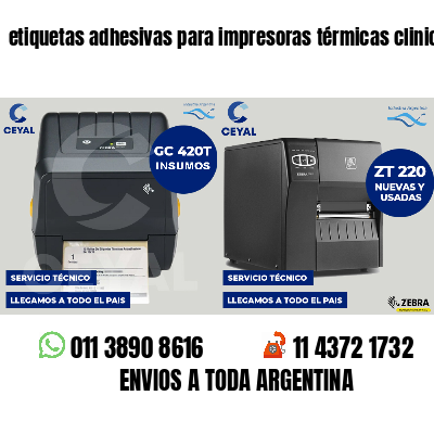 etiquetas adhesivas para impresoras térmicas clinicas