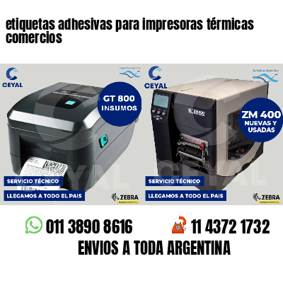 etiquetas adhesivas para impresoras térmicas comercios