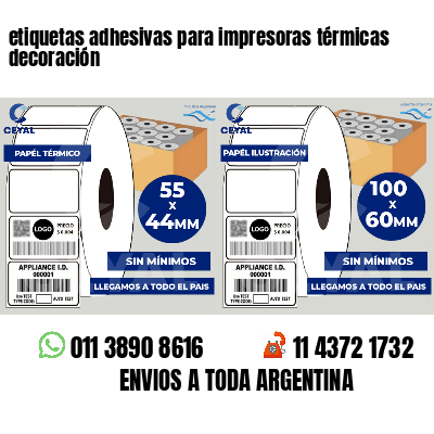 etiquetas adhesivas para impresoras térmicas decoración