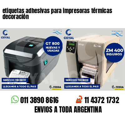etiquetas adhesivas para impresoras térmicas decoración