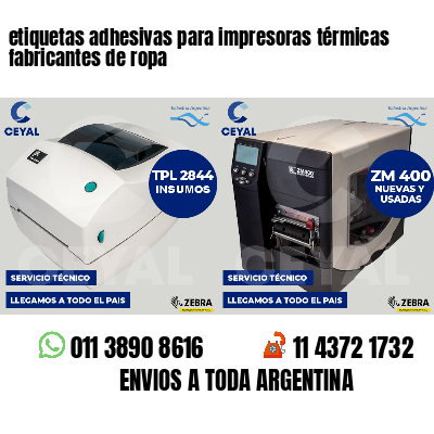 etiquetas adhesivas para impresoras térmicas fabricantes de ropa