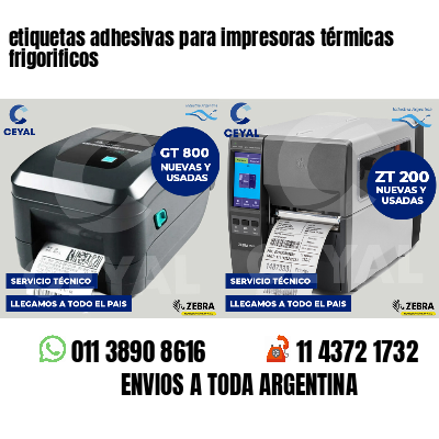 etiquetas adhesivas para impresoras térmicas frigorificos