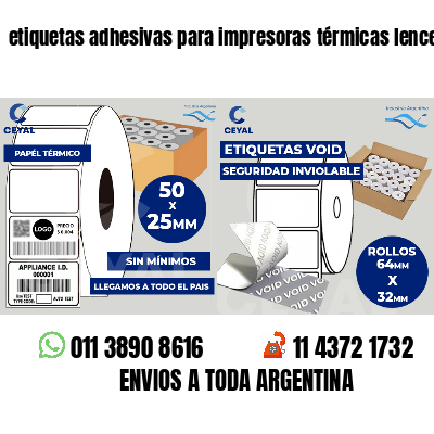 etiquetas adhesivas para impresoras térmicas lenceria